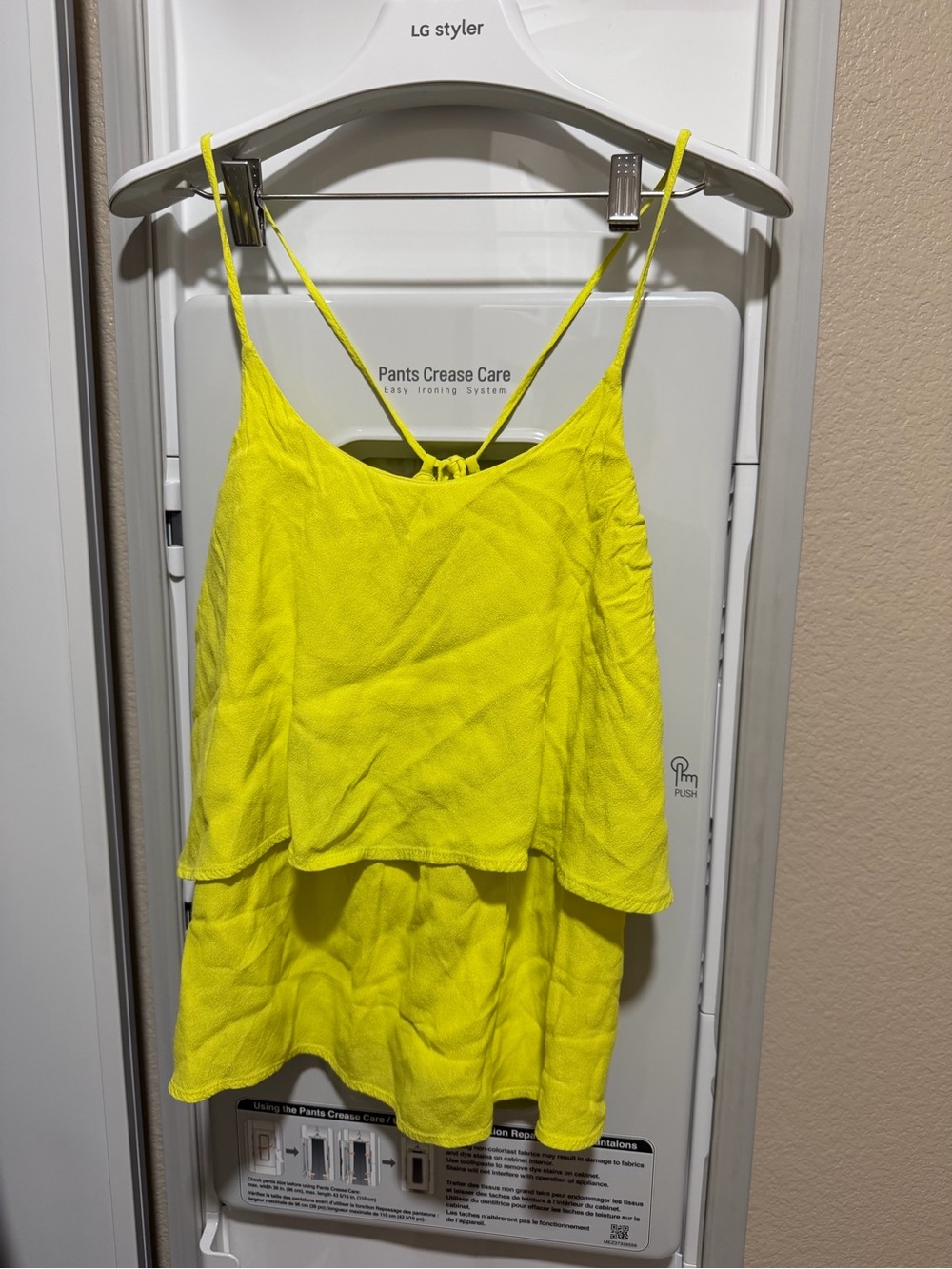 Patterson J. Kincaid Neon Yellow Tiered Cami - Small